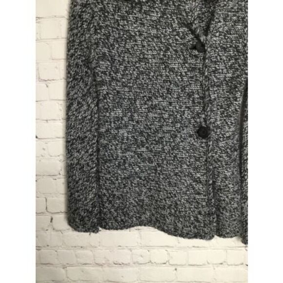 Vtg Silvia Novelli Women’s Small Cardigan Sweater Jacket Gray Italy Asymmetric - Picture 11 of 12